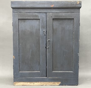 TWO DOOR BLUE CUPBOARD