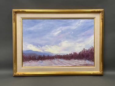 LARGE LANDSCAPE PAINTING BY DON HUBER, NY