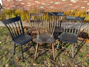 FIVE MISC SIDE CHAIRS