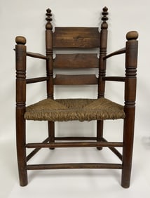 EARLY PILGRIM LADDERBACK CHAIR,