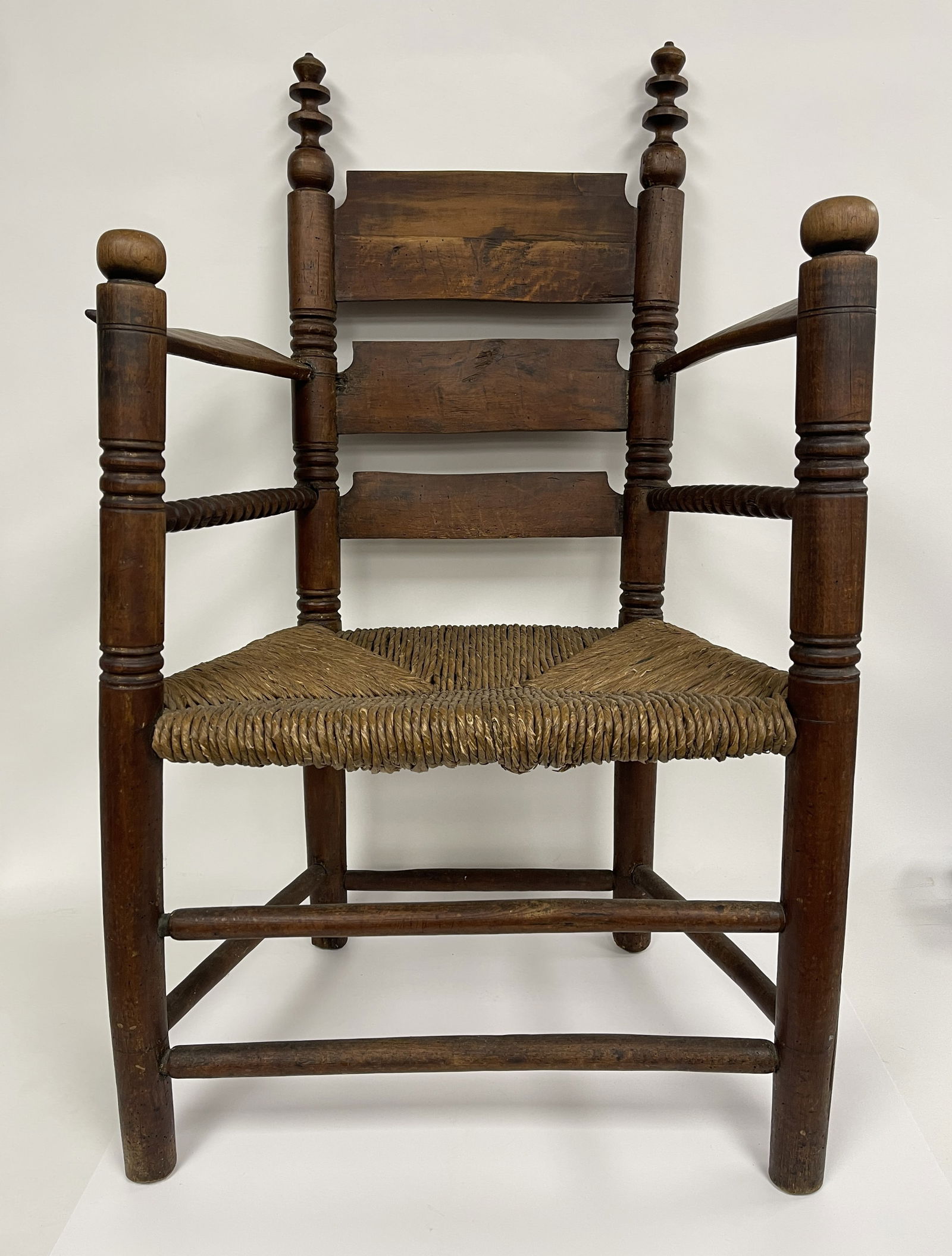 EARLY AMERICAN PILGRIM LADDERBACK CHAIR, (1 of 3)