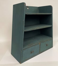 BLUE PAINTED SHELF