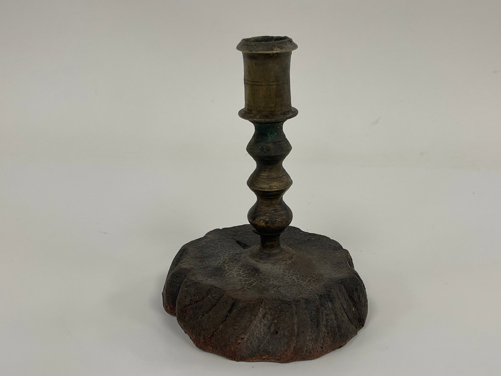 WOODEN VASE M CROMWELLIAN MAKE- DO 17TH C CANDLESTICKS (1 of 4)
