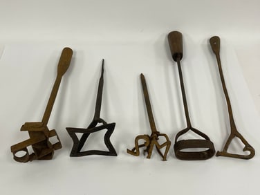 5 HAND FORGED BRANDING IRONS