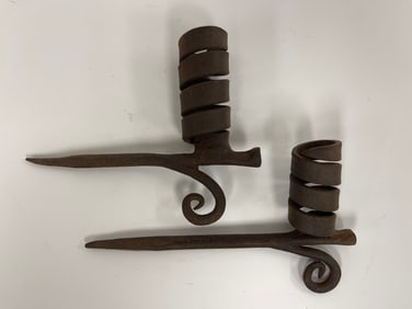 PAIR OF CONCENTRIC FORMED , IRON SOCKET , BEAM LIGHTS