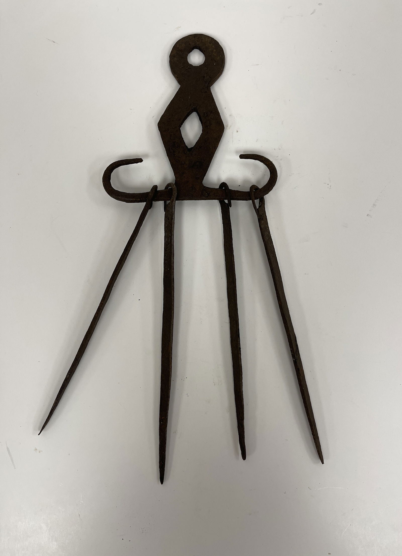 18TH C FORGED IRON SKEWER SET (1 of 2)