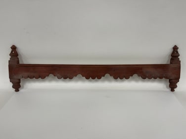 FANCY RED WOODEN WALL RACK FOR SPOONS