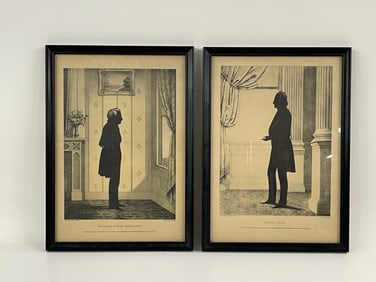 TWO 19TH C KELLOGG PRINTS OF HENRY CLAY, WILLIAM HARRISON, 13 X 18