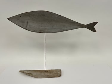 PAINTED FOLK ART FISH 20 X 5