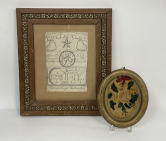 LOT OF 2 FOLK ART ITEMS