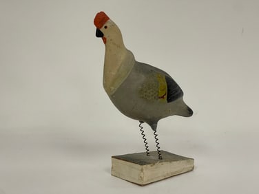 19th C German Pea fowl squeak toy