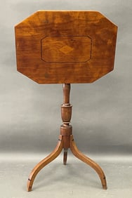 Octagonal tip top Federal candlestand