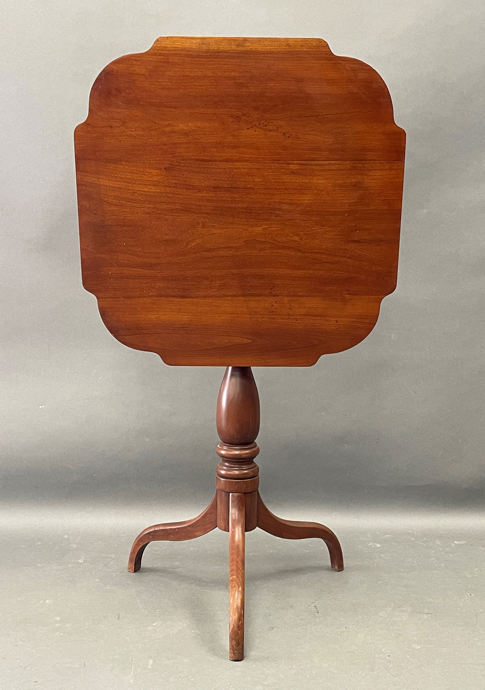 Cherry shaped tip top candle stand, Connecticut 1800-1820 (1 of 4)