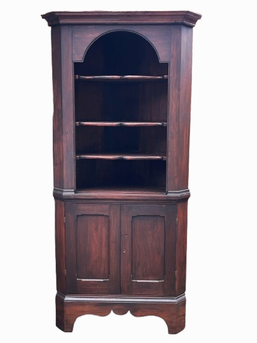 Walnut corner cupboard, 19th century (1 of 4)