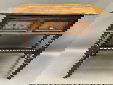 An oak William and Mary side table