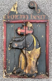 CARVED AND PAINTED TAVERN SIGN