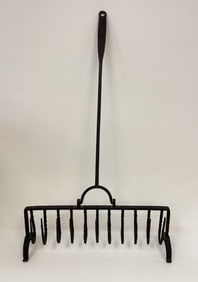 18th C American wrought iron fish roasting rack