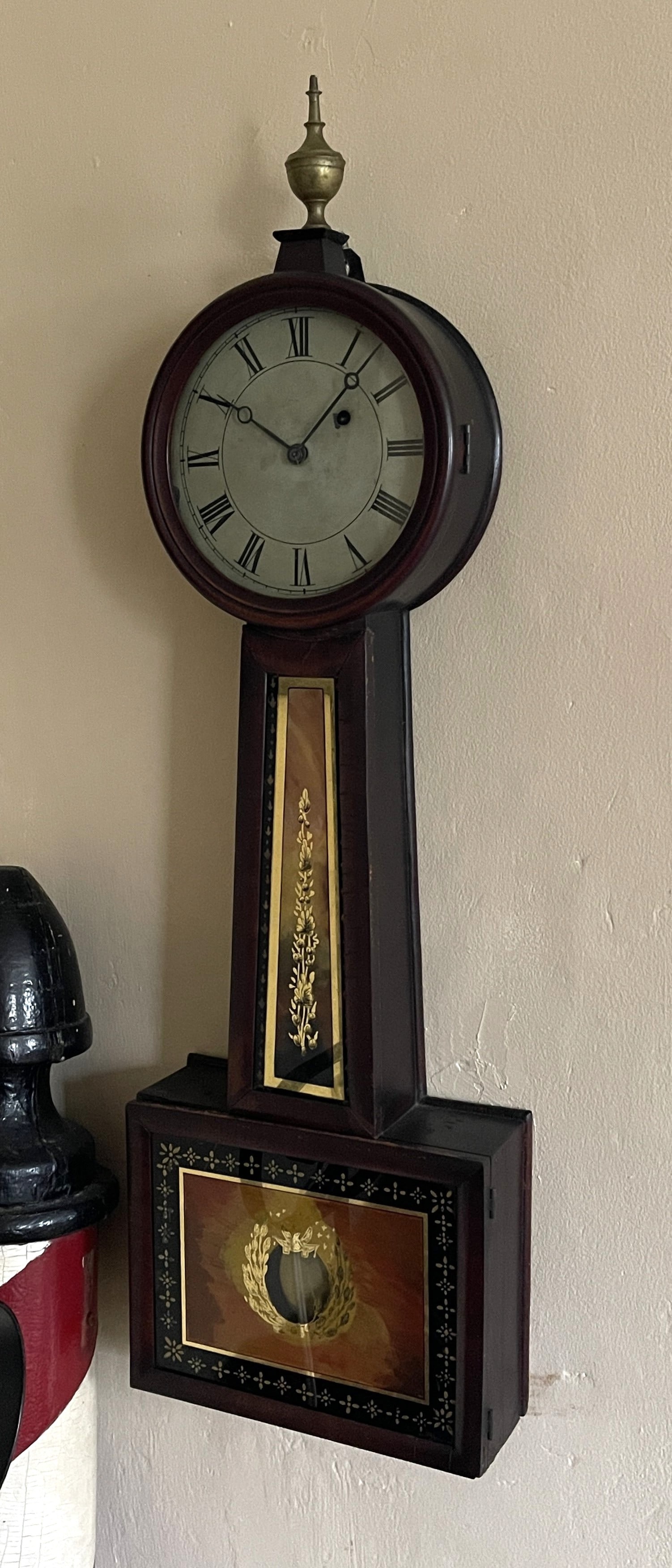 19TH C BANJO WALL CLOCK (1 of 1)