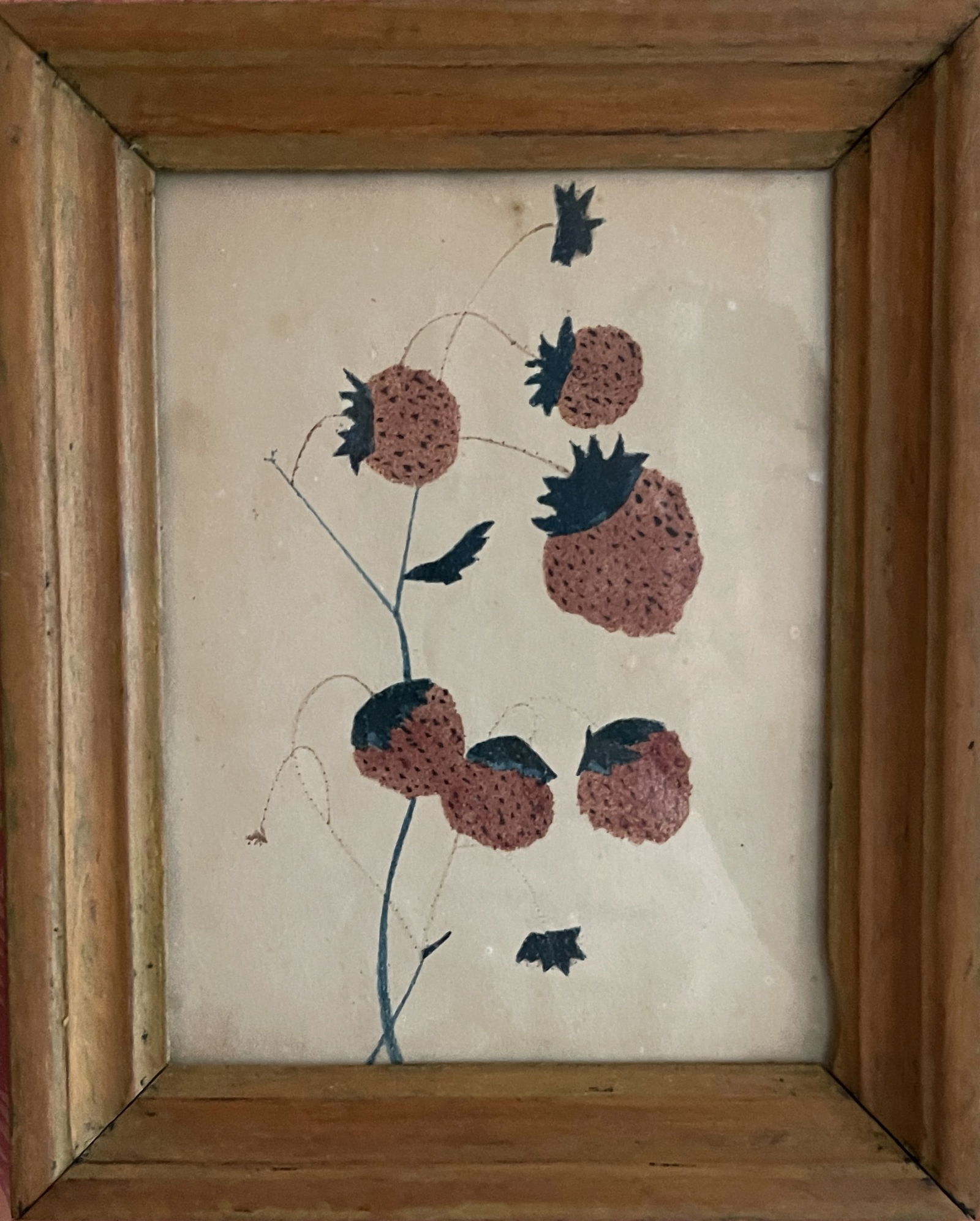 STRAWBERRY WATERCOLOR: STRAWBERRY WATER COLOR 6" X 7"