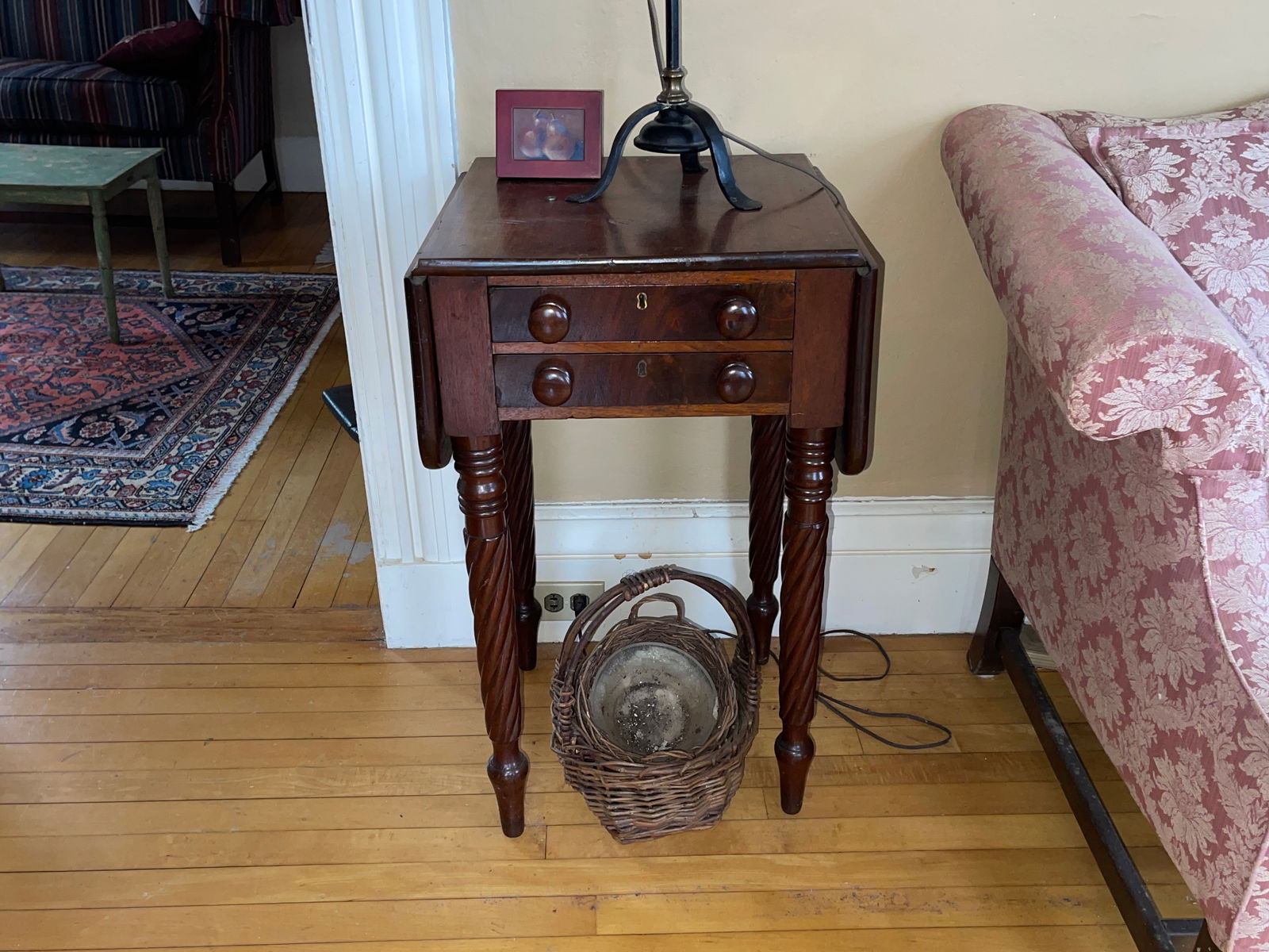 TWO DRAWER SHERATON TABLE (1 of 1)