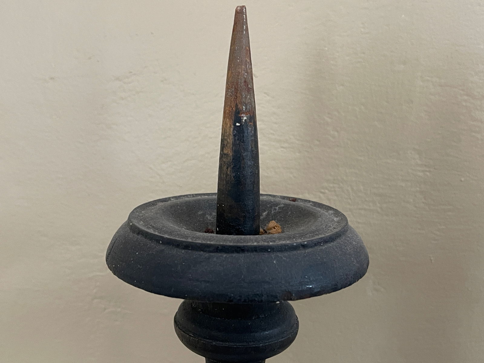 TWO WOODEN PRICKETS - 7