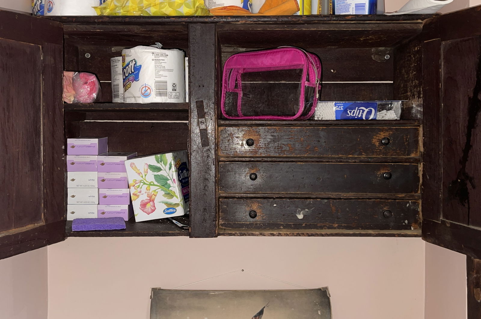 TWO DRAWER CUPBOARD WITH DRAWERS - 2