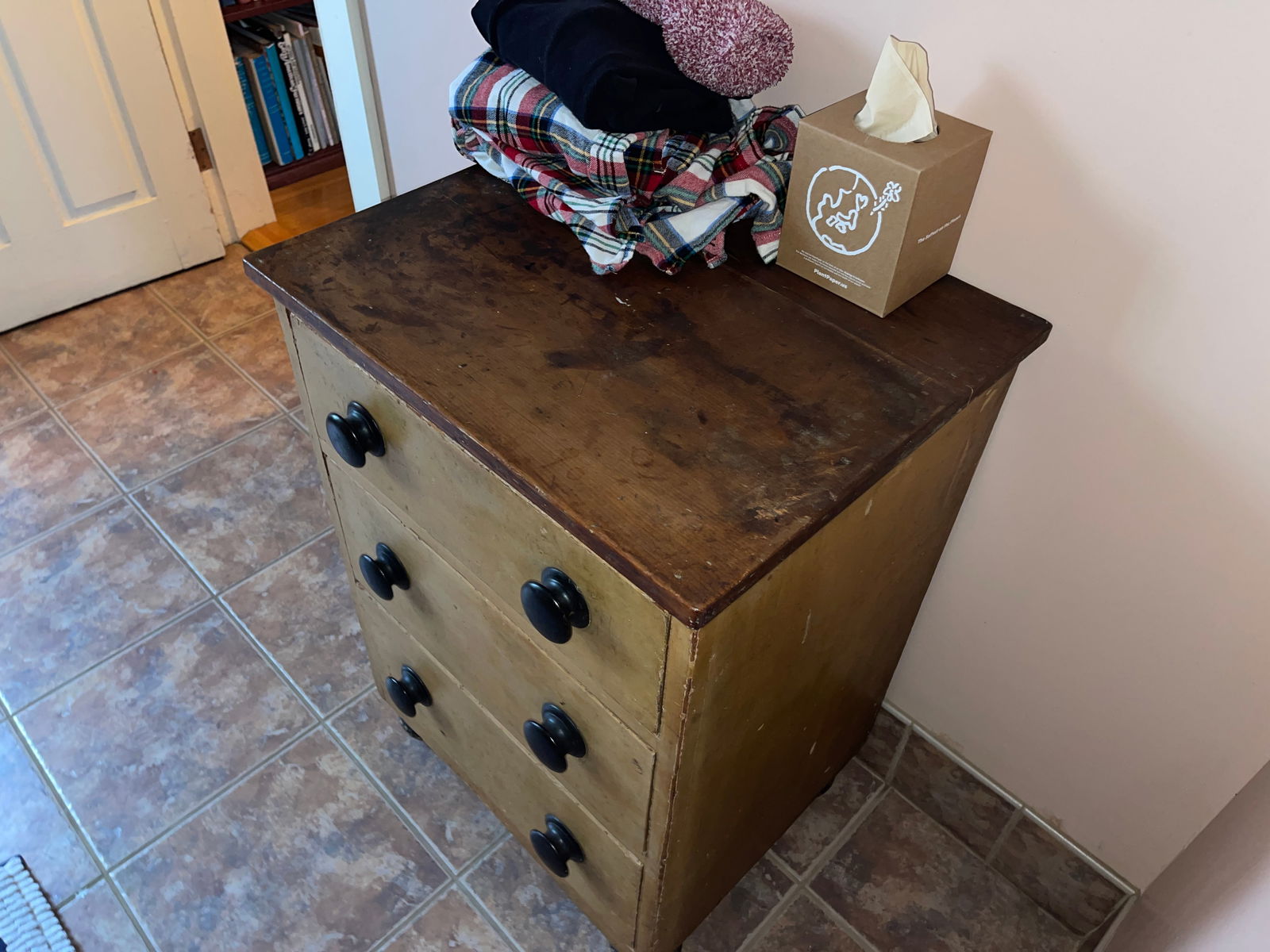 3 DRAWER MUSTARD CHEST - 3
