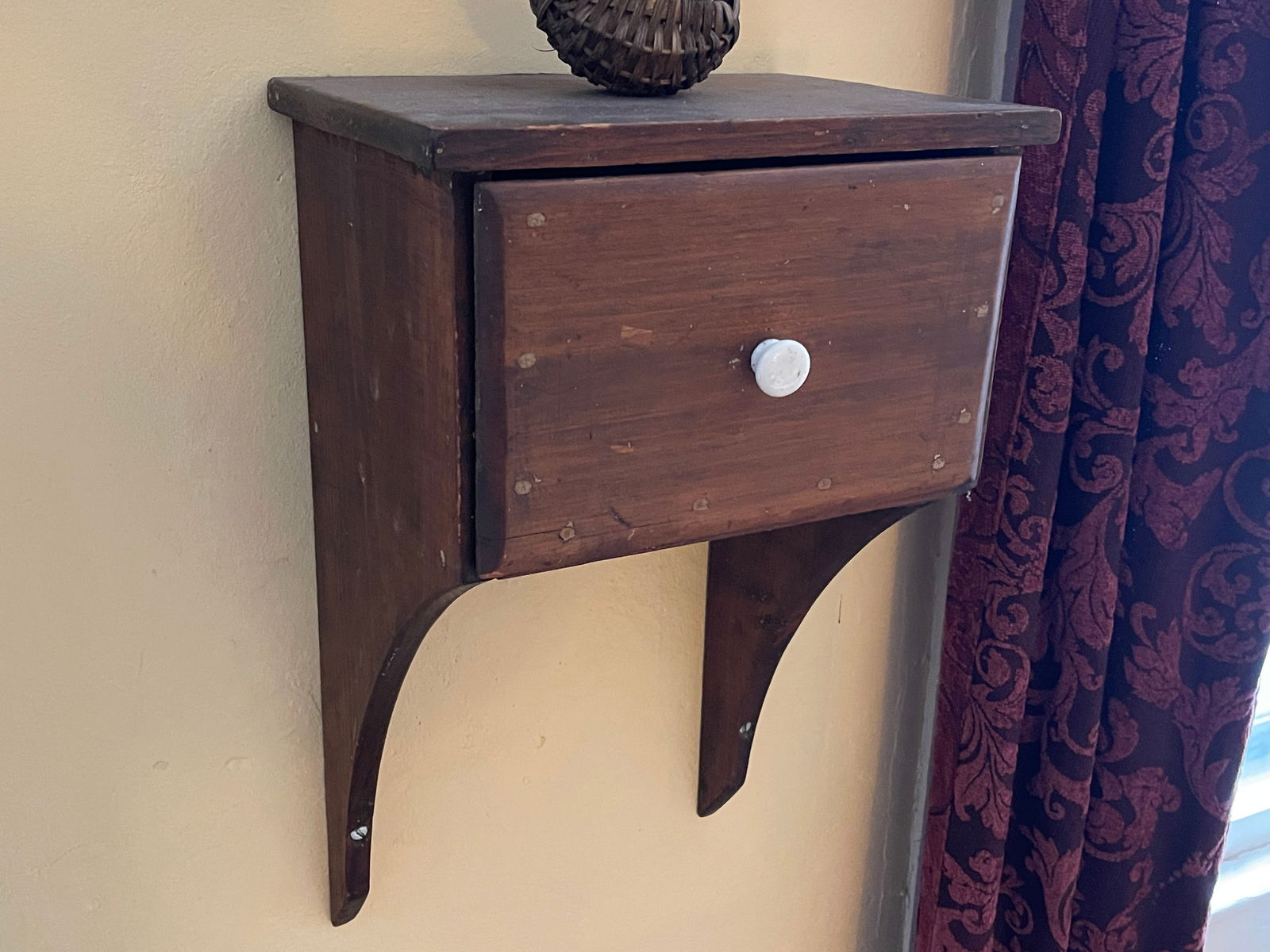 ONE DRAWER SHELF: ONE DRAWER SHELF 12" X 9" X 9"