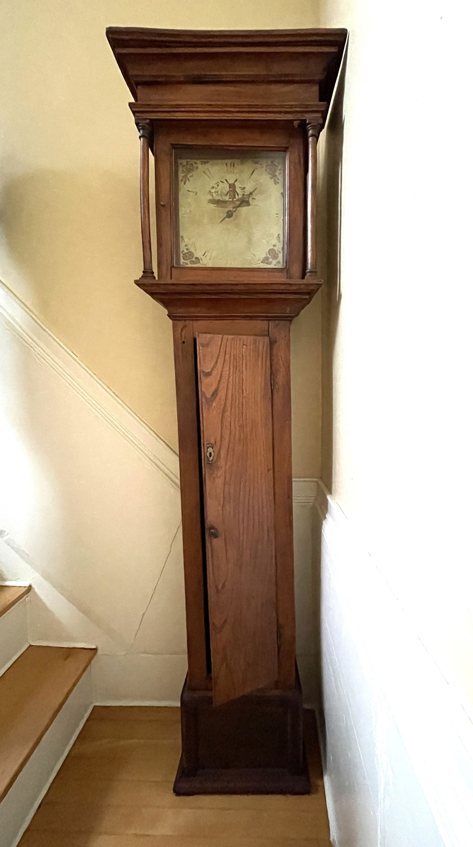 TALL CASE CLOCK: TALL CASE CLOCK 17" X 10" X 6"