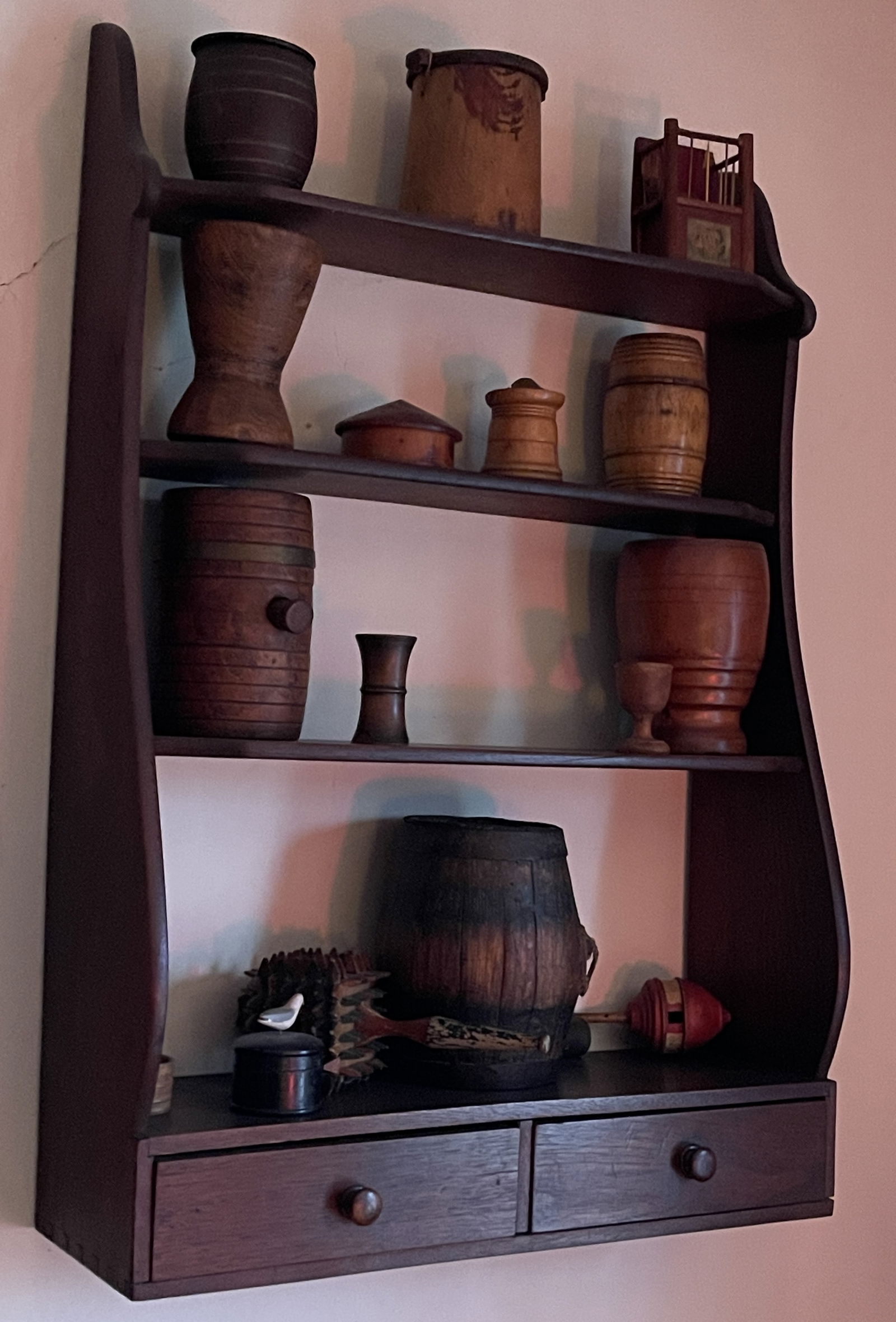 WHALE TAIL SHELF TWO DRAWER - 2