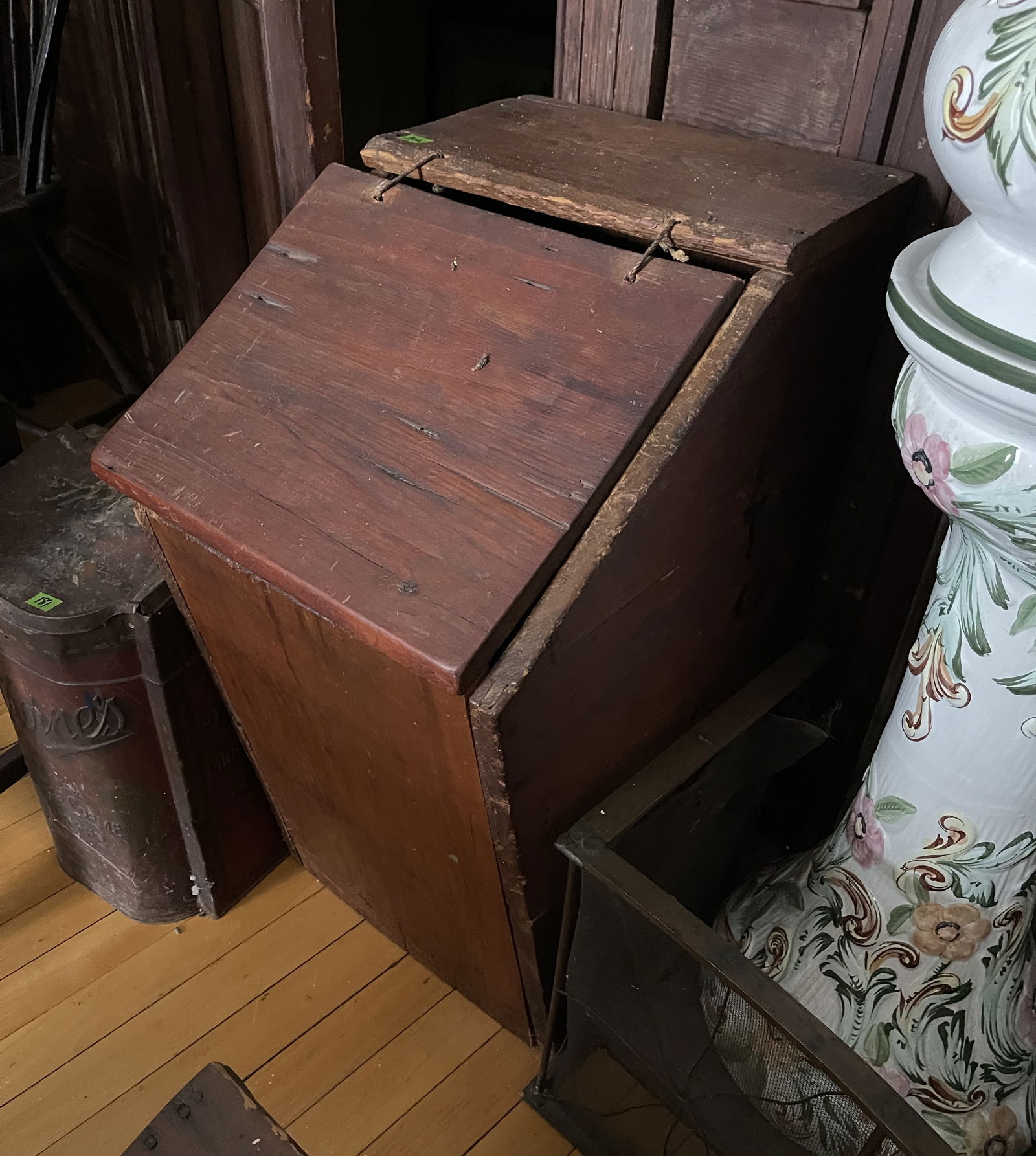 PINE FIREBOX SLANT LID - 2