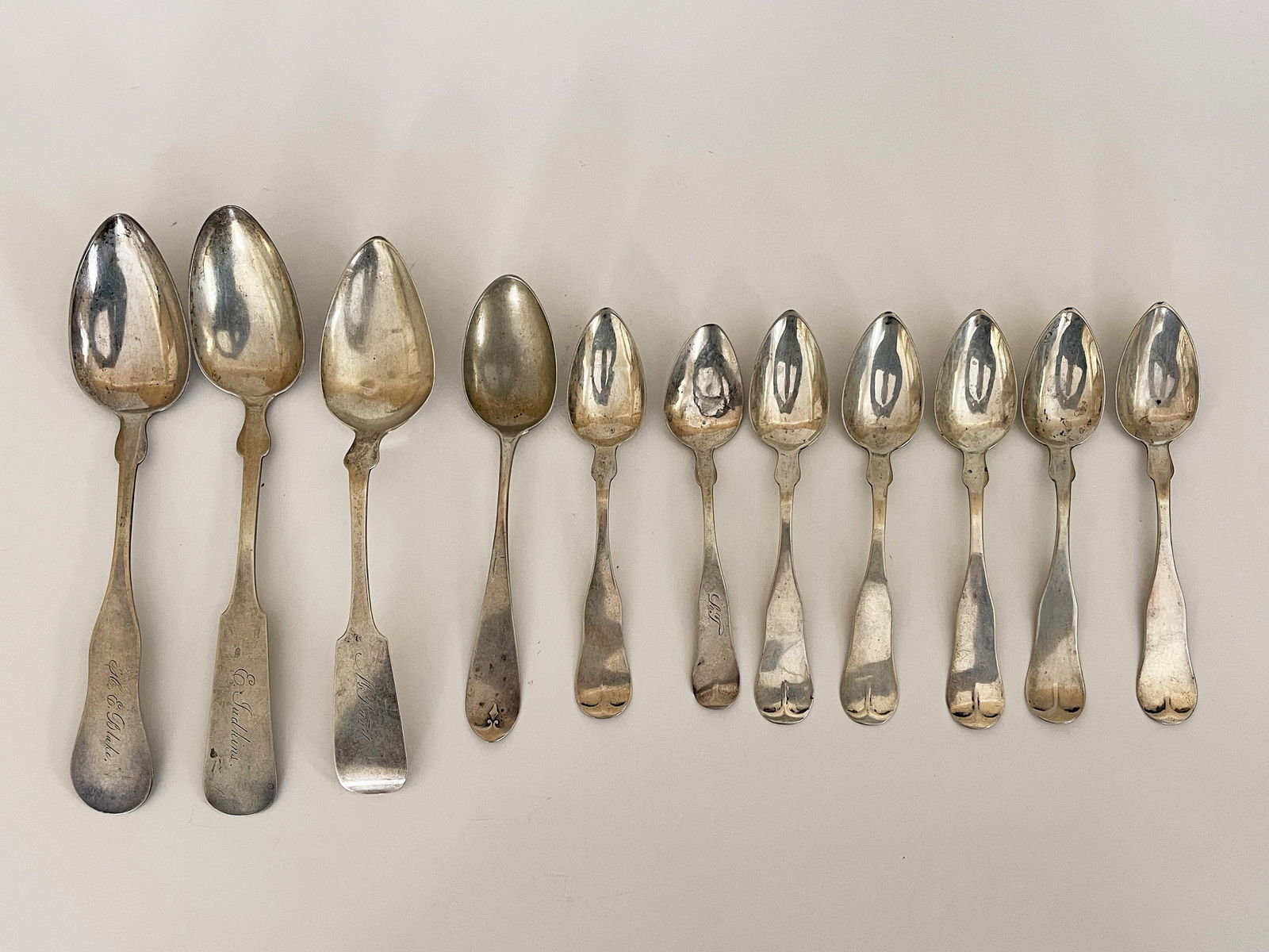GROUPING OF COIN SILVER SPOONS (1 of 1)