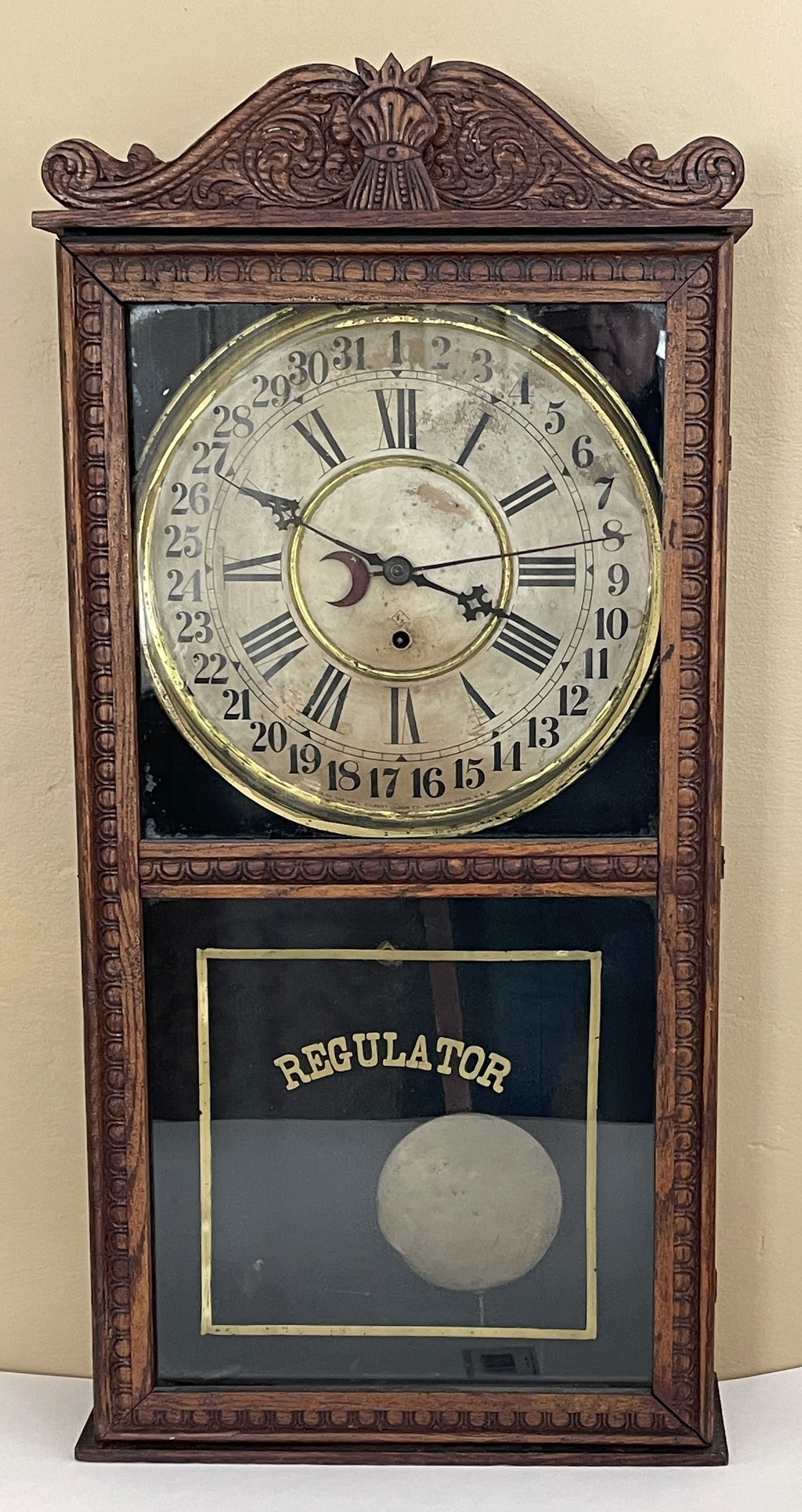 ANTIQUE REGULATOR CLOCK (1 of 4)