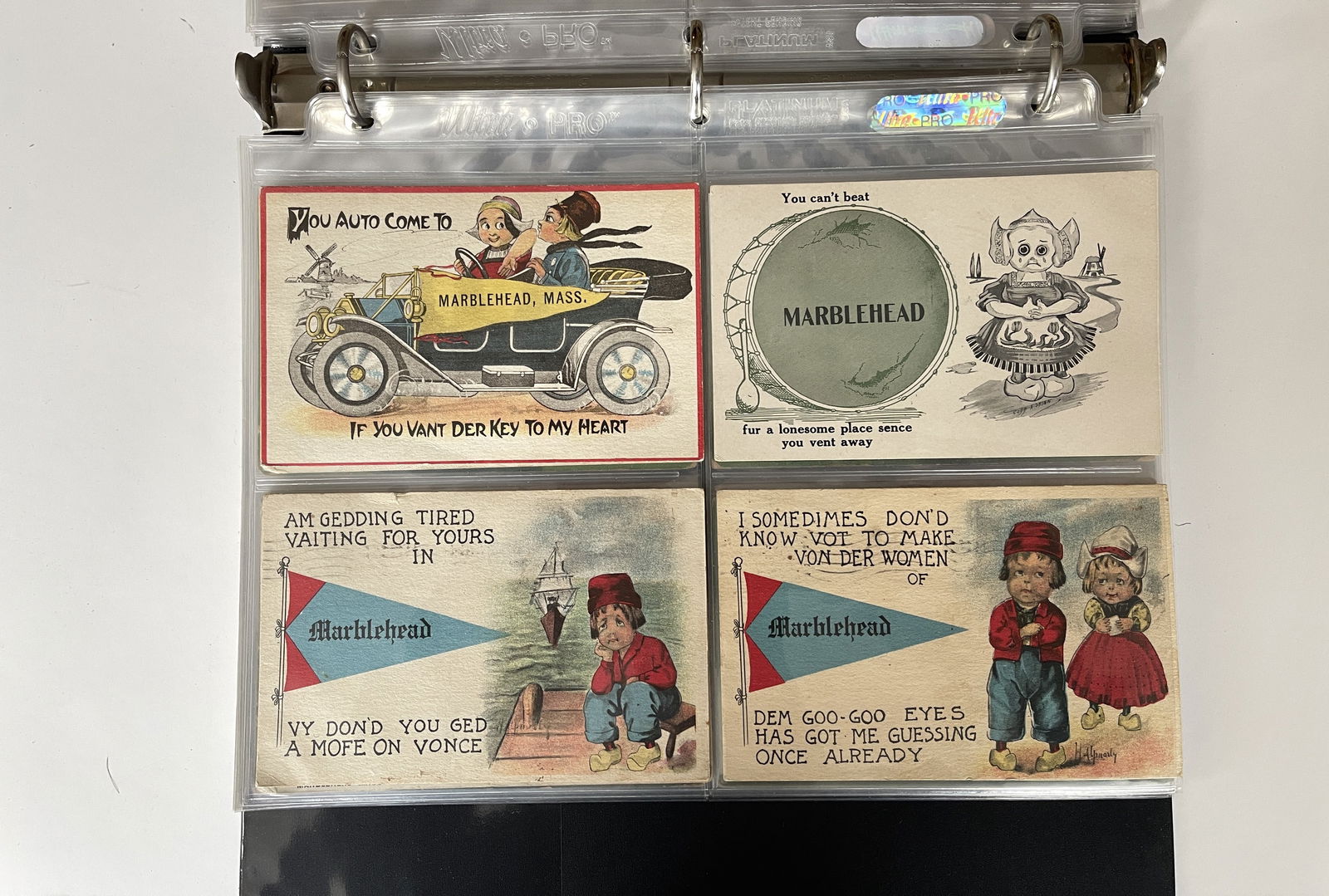 SMALL MARBLEHEAD POST CARD BOOK - 3