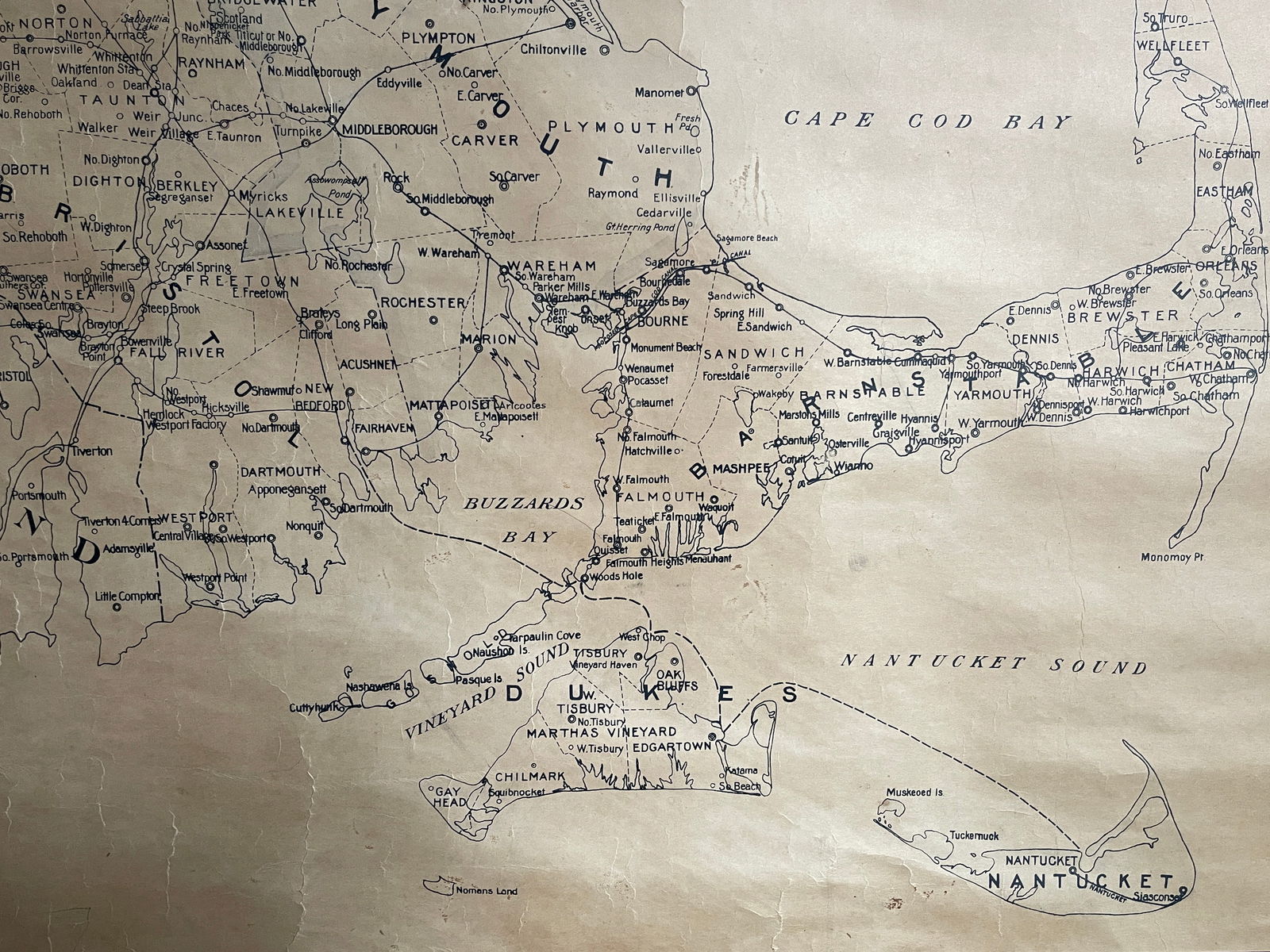 EARLY MASSACHUSETTS SCHOOL WALL MAP - 3