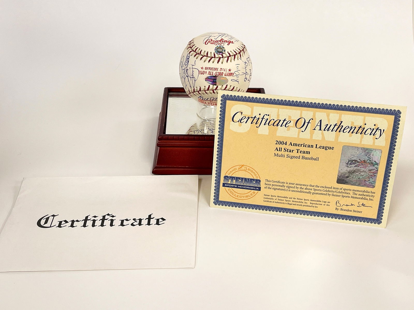 2004 MLB ALL STAR SIGNED BALL W/ AUTHENTIC CERTIFICATION: 2004 MLB ALL STAR SIGNED BALL W/ AUTHENTIC CERTIFICATION
