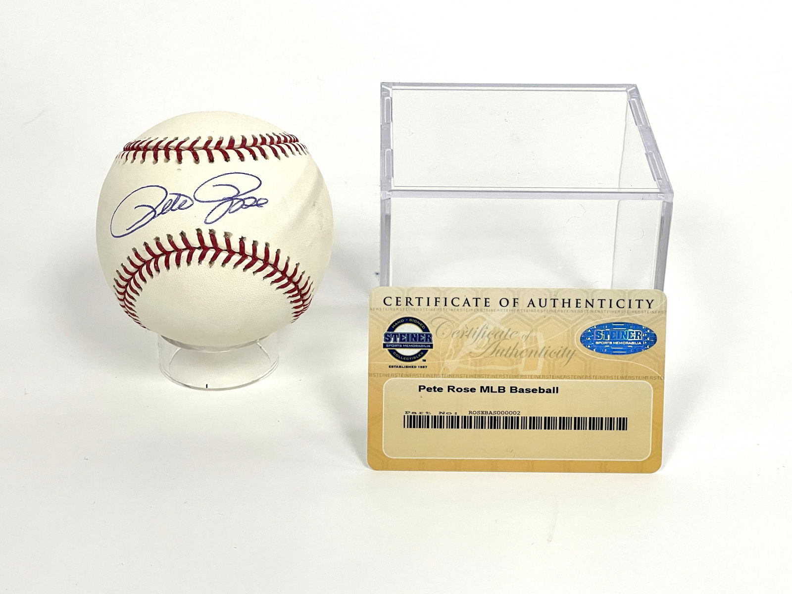 PETE ROSE SIGNED MLB BASEBALL WITH W/ AUTHENTIC CERTIFICATION - 4