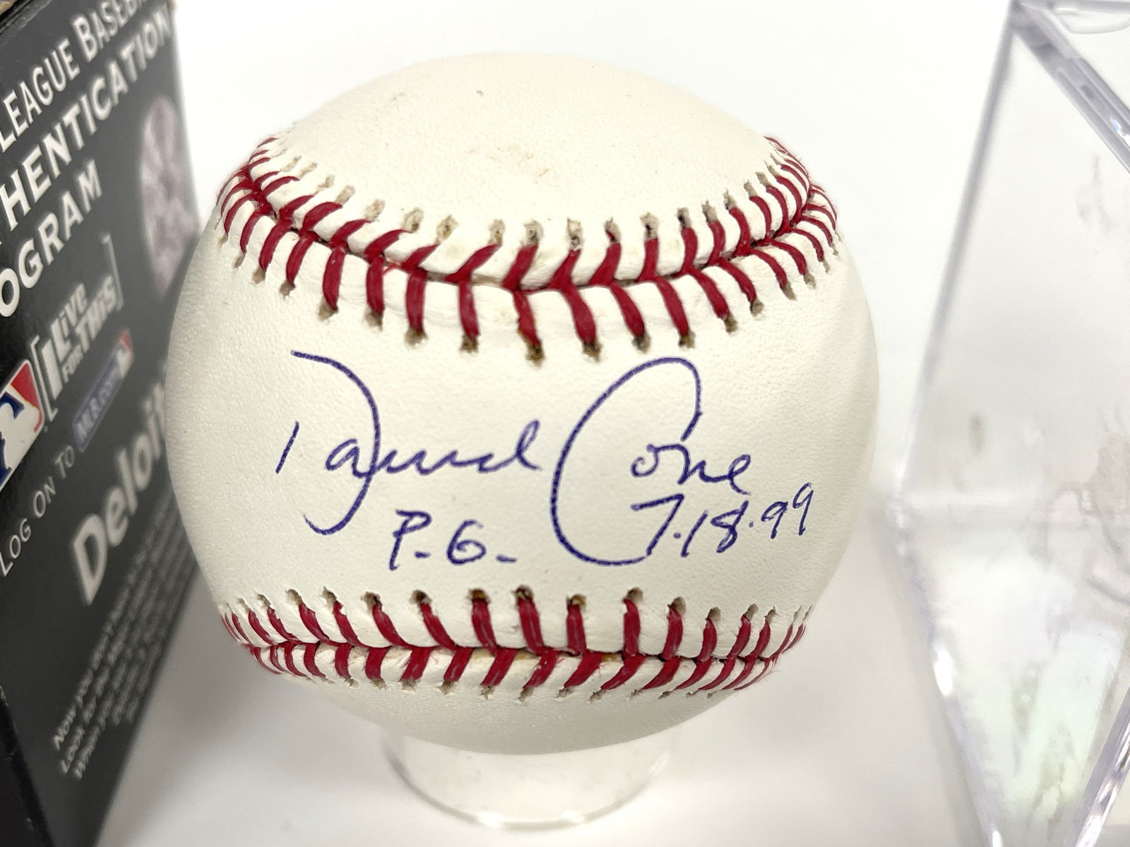 DAVID CONE SIGNED PERFECT GAME BALL JULY,18,1999: DAVID CONE SIGNED PERFECT GAME BALL JULY,18,1999