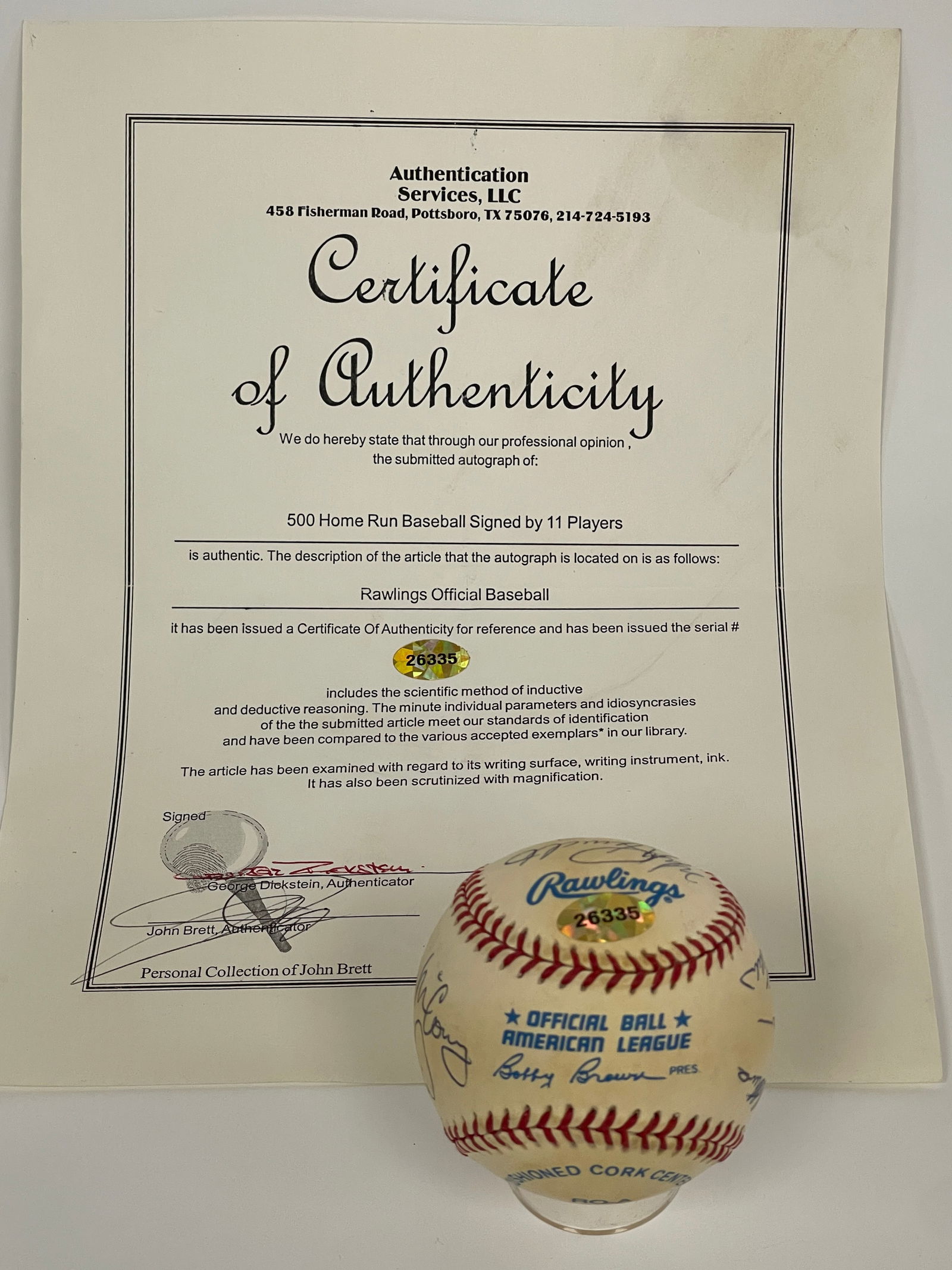 500 HOME RUN BASEBALL SIGNED BY 11 PLAYERS: 500 HOME RUN BASEBALL SIGNED BY 11 PLAYERS