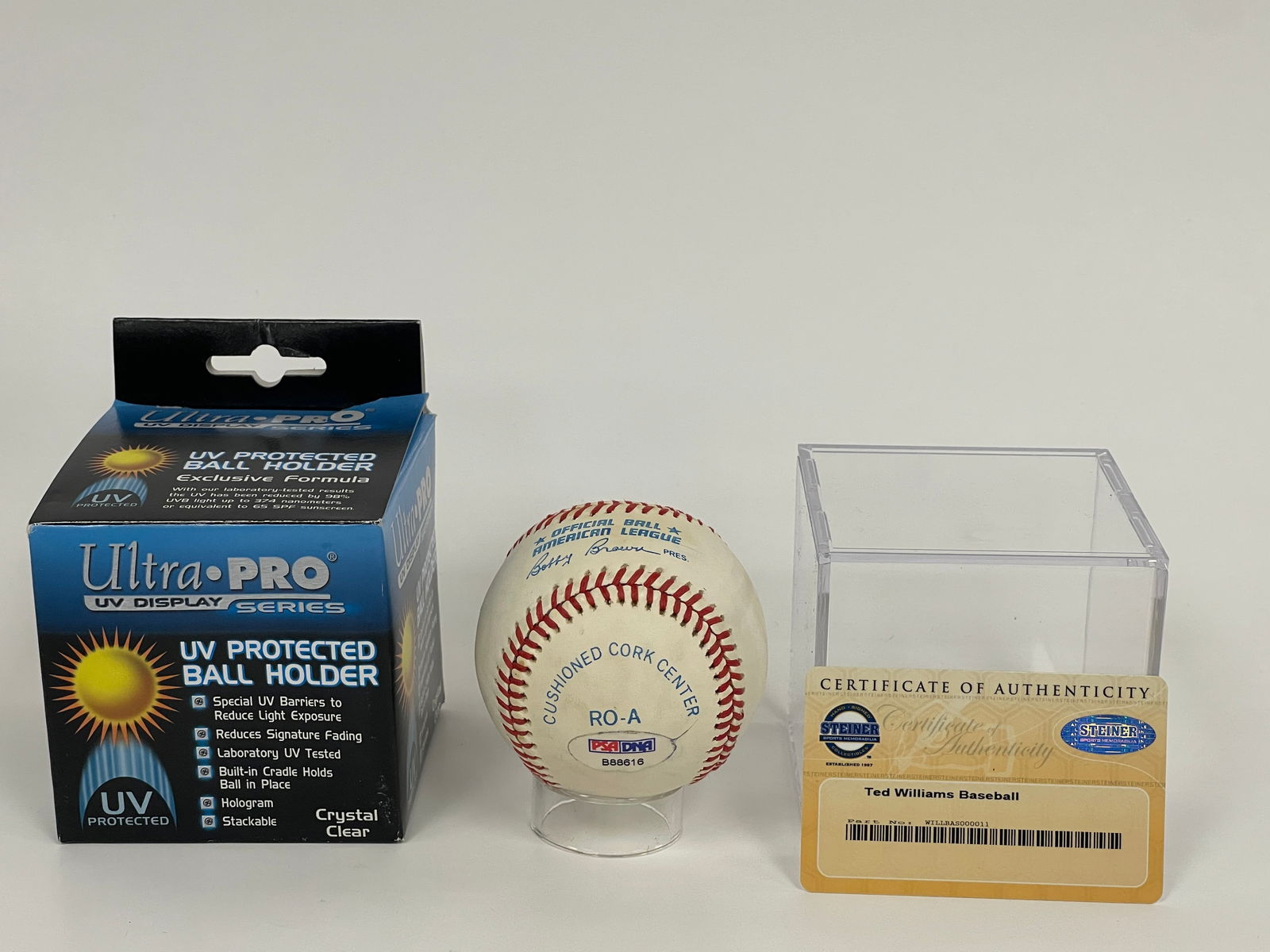 TED WILLIAMS SIGNED BASEBALL - 3