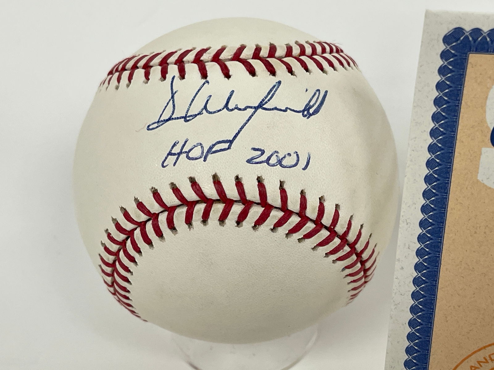 DAVE WINFIELD HOF 2001 SIGNED BASEBALL - 2