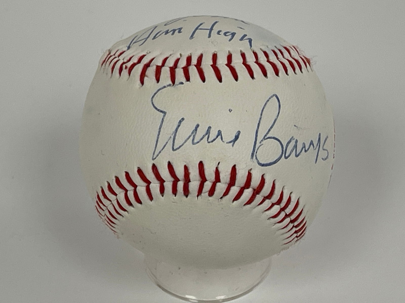 ERNIE BANKS ,BEAR JORDAN SIGNED BASEBALL: ERNIE BANKS ,BEAR JORDAN SIGNED BASEBALL
