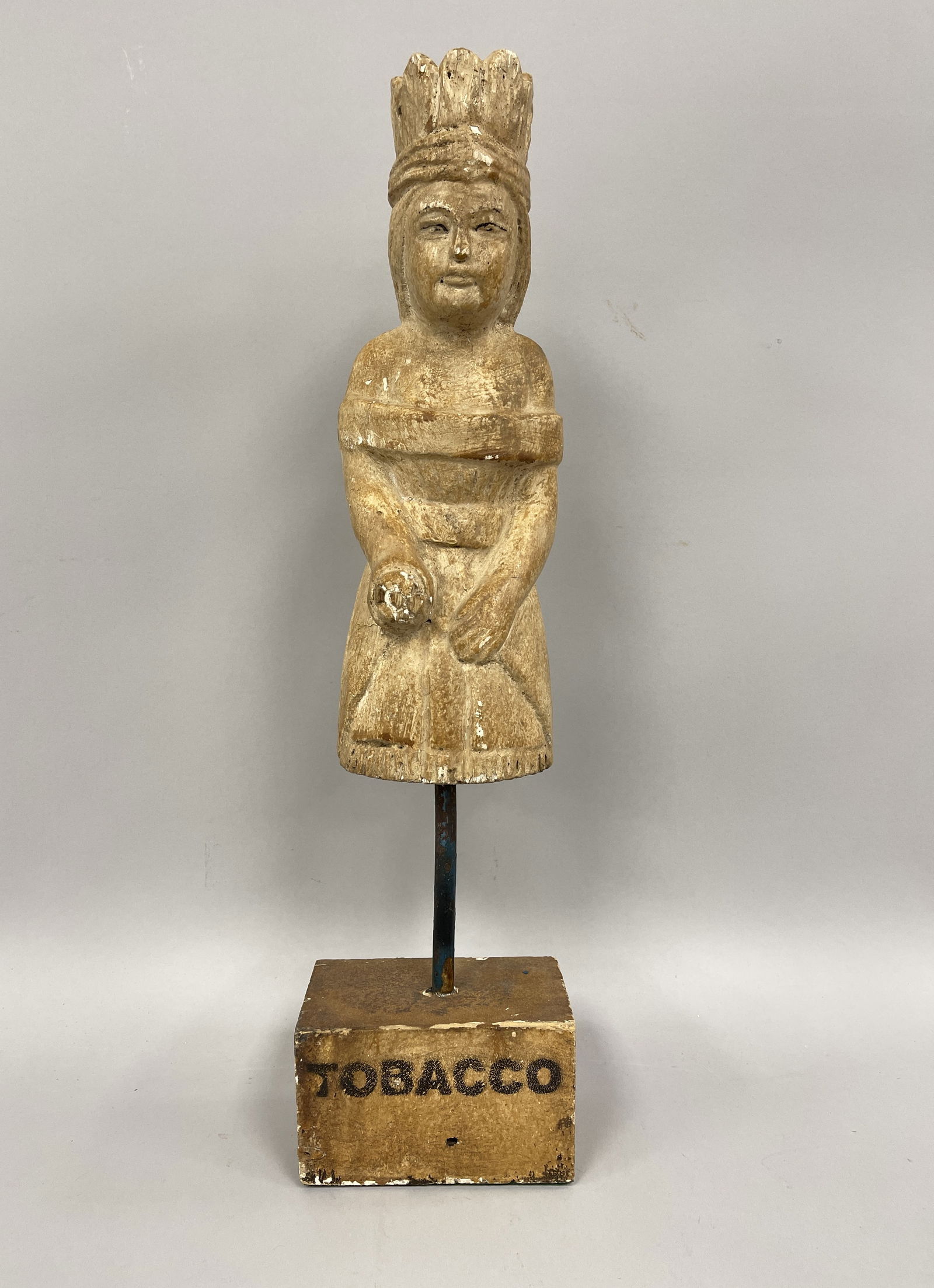 COUNTERTOP TOBACCO SHOP CARVING: COUNTERTOP TOBACCO SHOP CARVING Original surfaces, late 19th C, excellent condition.