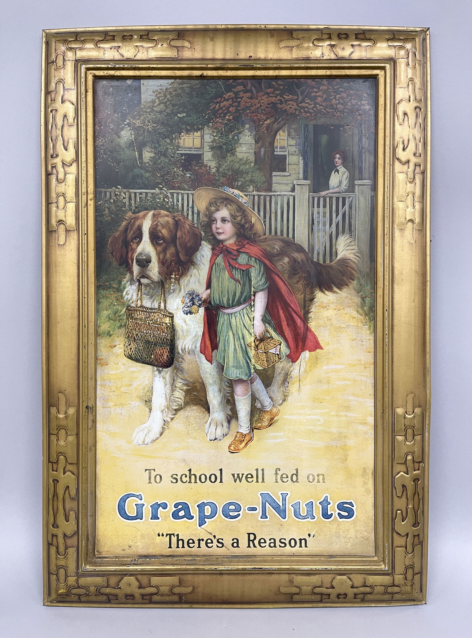 FRAMED GRAPE-NUTS ADVERTISING SIGN (1 of 5)