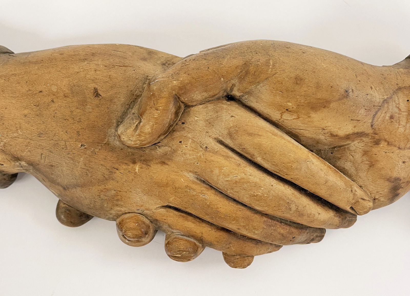 CLASPED HANDS CARVING - 2