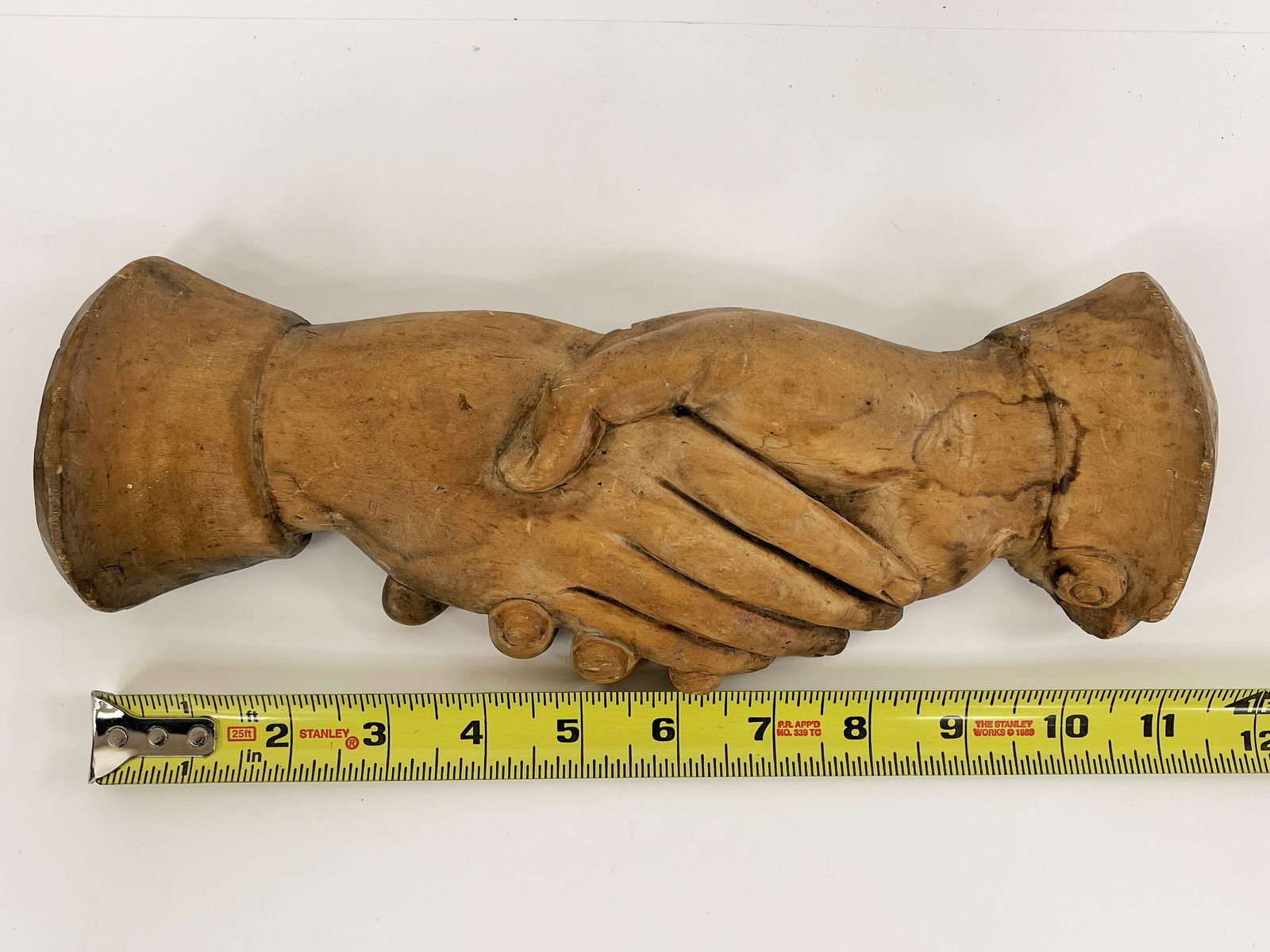 CLASPED HANDS CARVING - 3