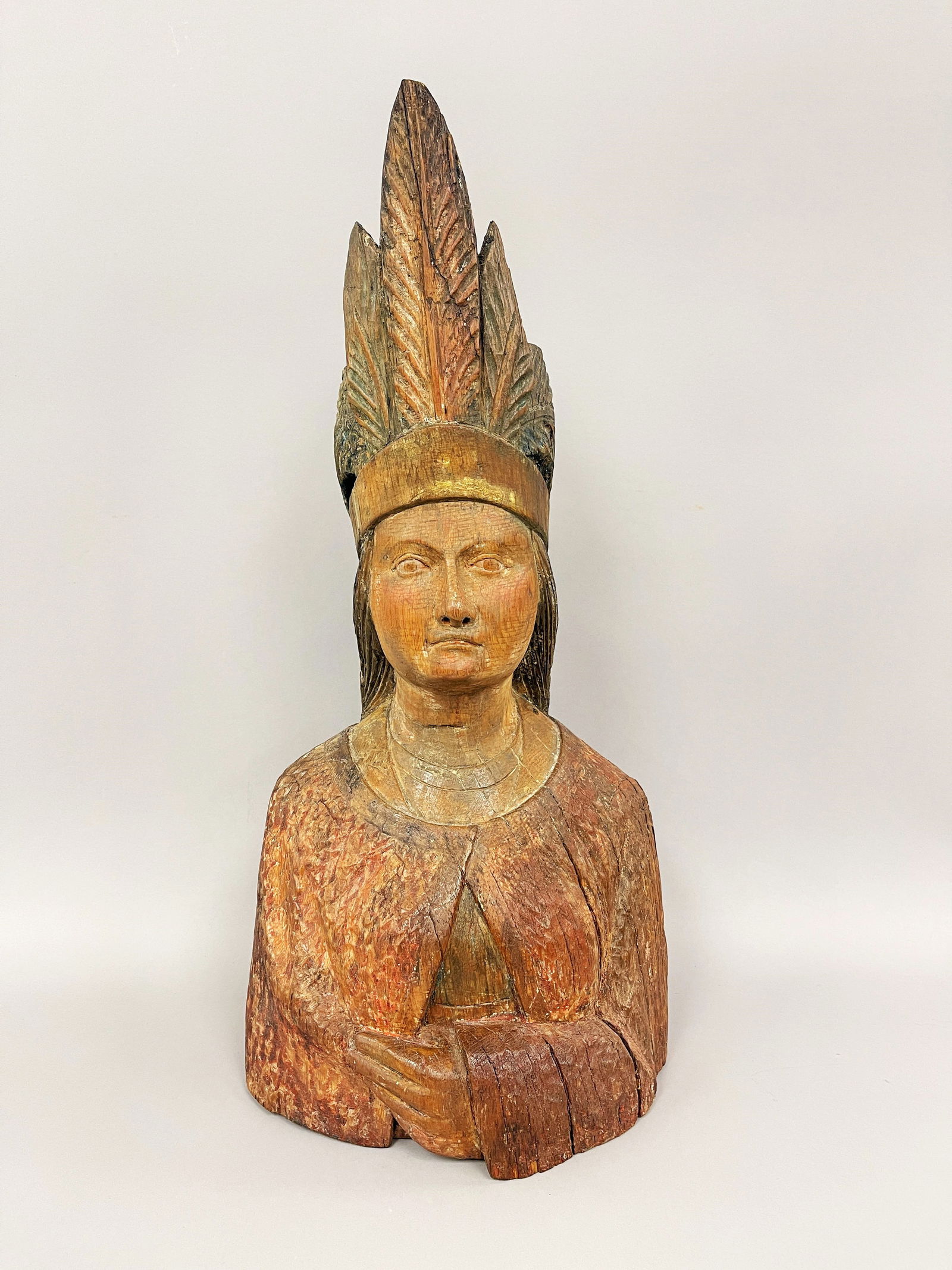 SUPERB TOBACCO SHOP BUST: SUPERB TOBACCO SHOP BUST Exceptional carving, finely detailed, retaining original paint, reputedly a protected outdoor NYC shop trade stimulator, excellent untouched condition. “Uncle Sam”