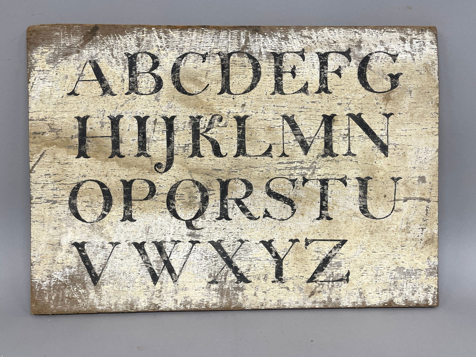 ALPHABET BOARD: ALPHABET BOARD Original paint, pine.