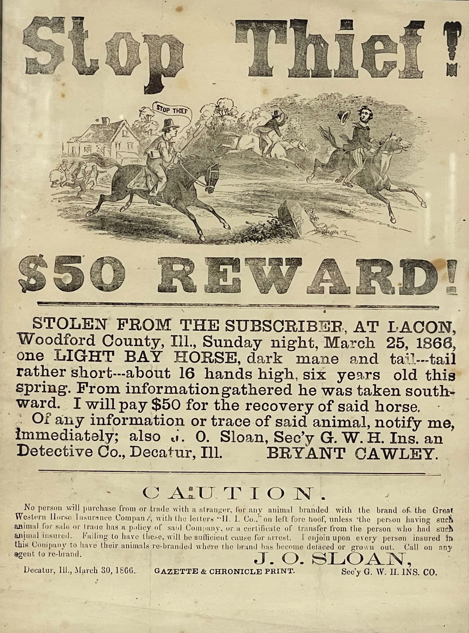 HORSE THIEF BROADSIDE - 2