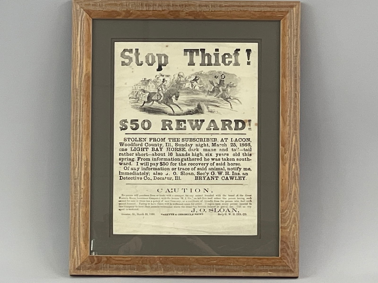 HORSE THIEF BROADSIDE - 6